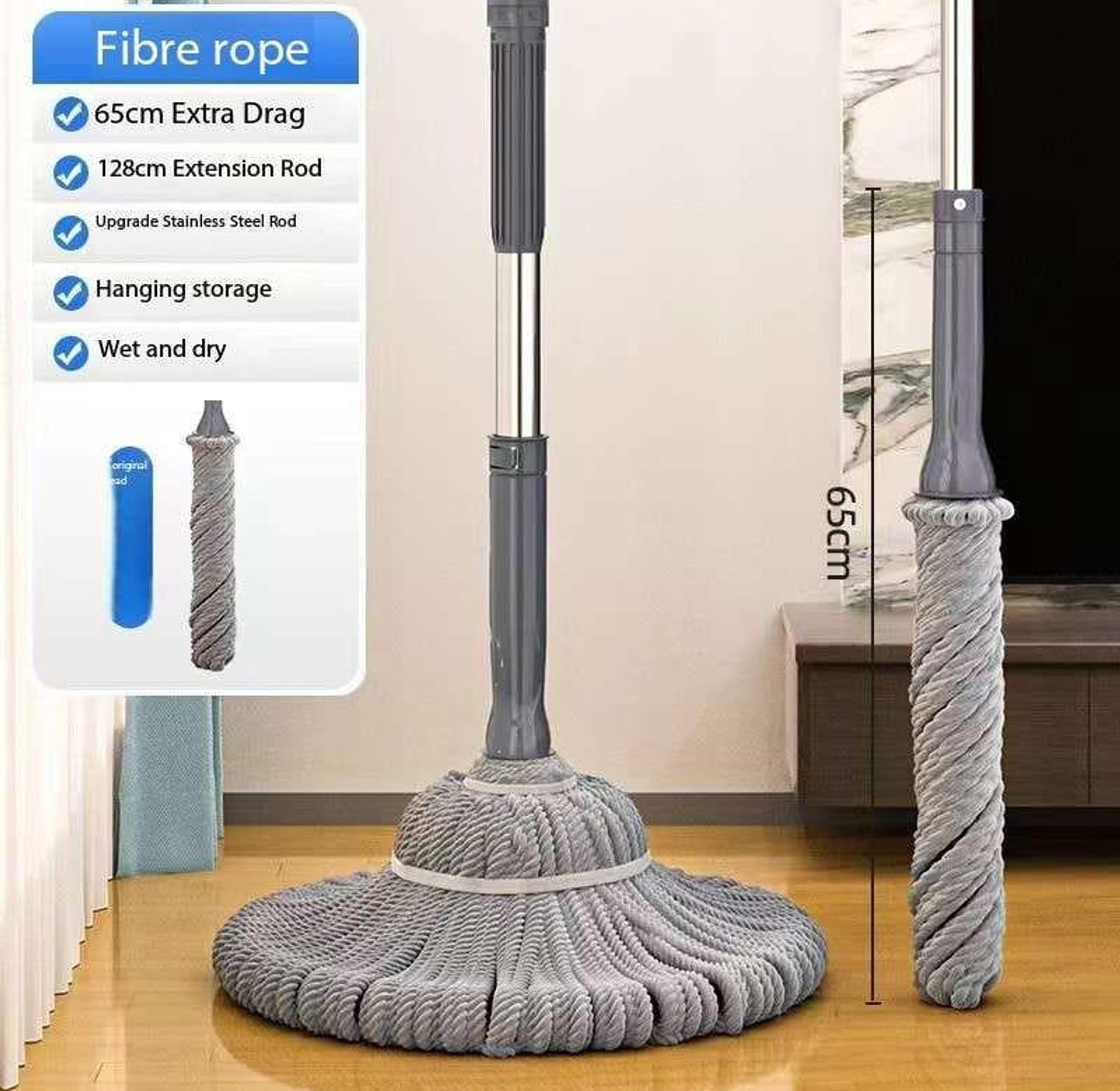Self-Wringing 360° Microfibre Twist Mop image
