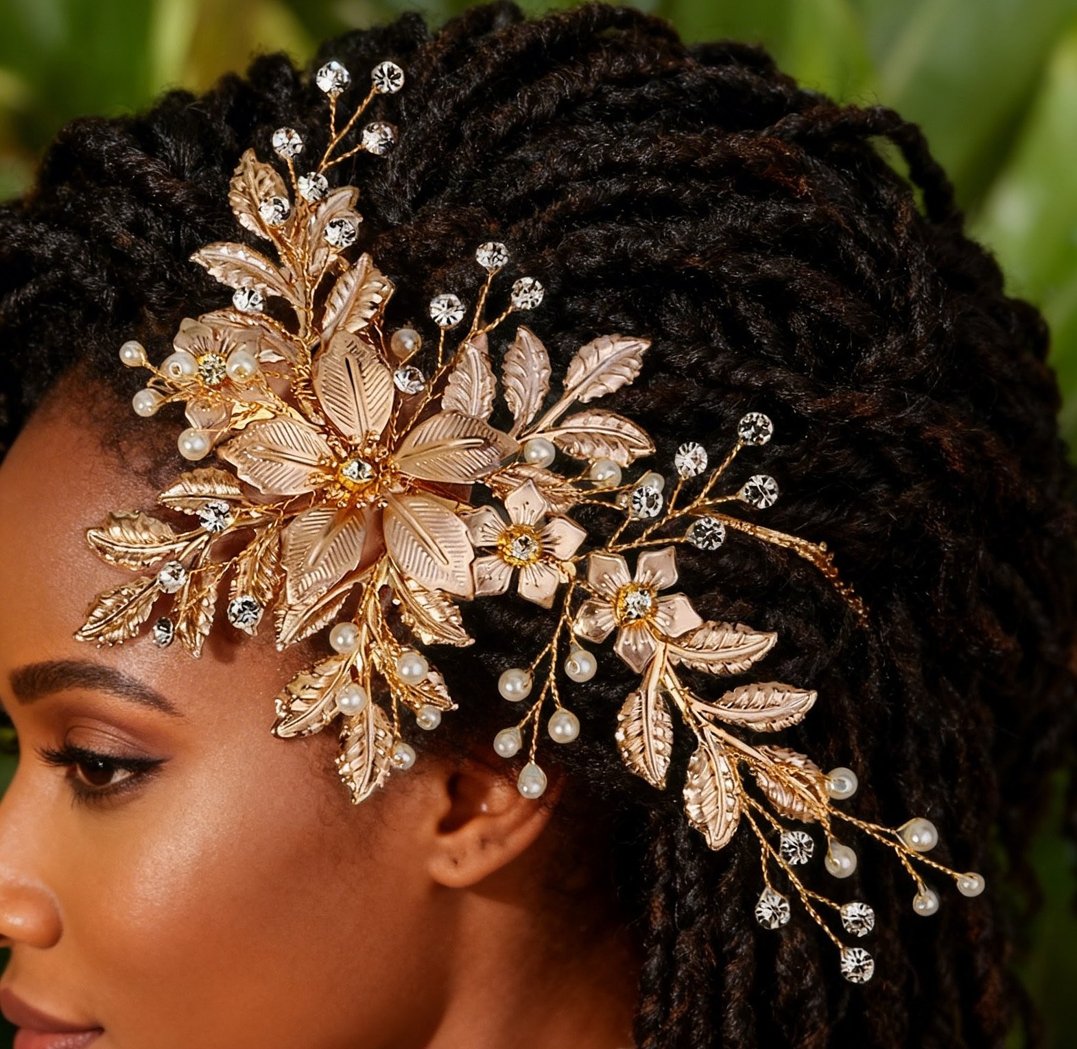Rose gold bridal hair vine/accessories  image