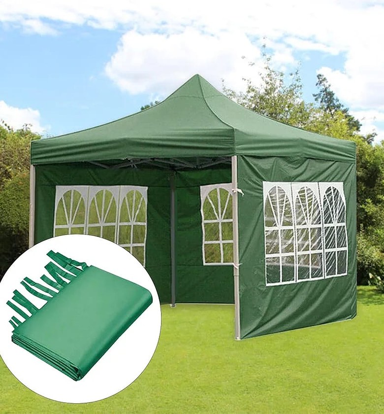 3m by 3m Pop Up Gazebo Canopy Tent with 3 Window Side Walls image