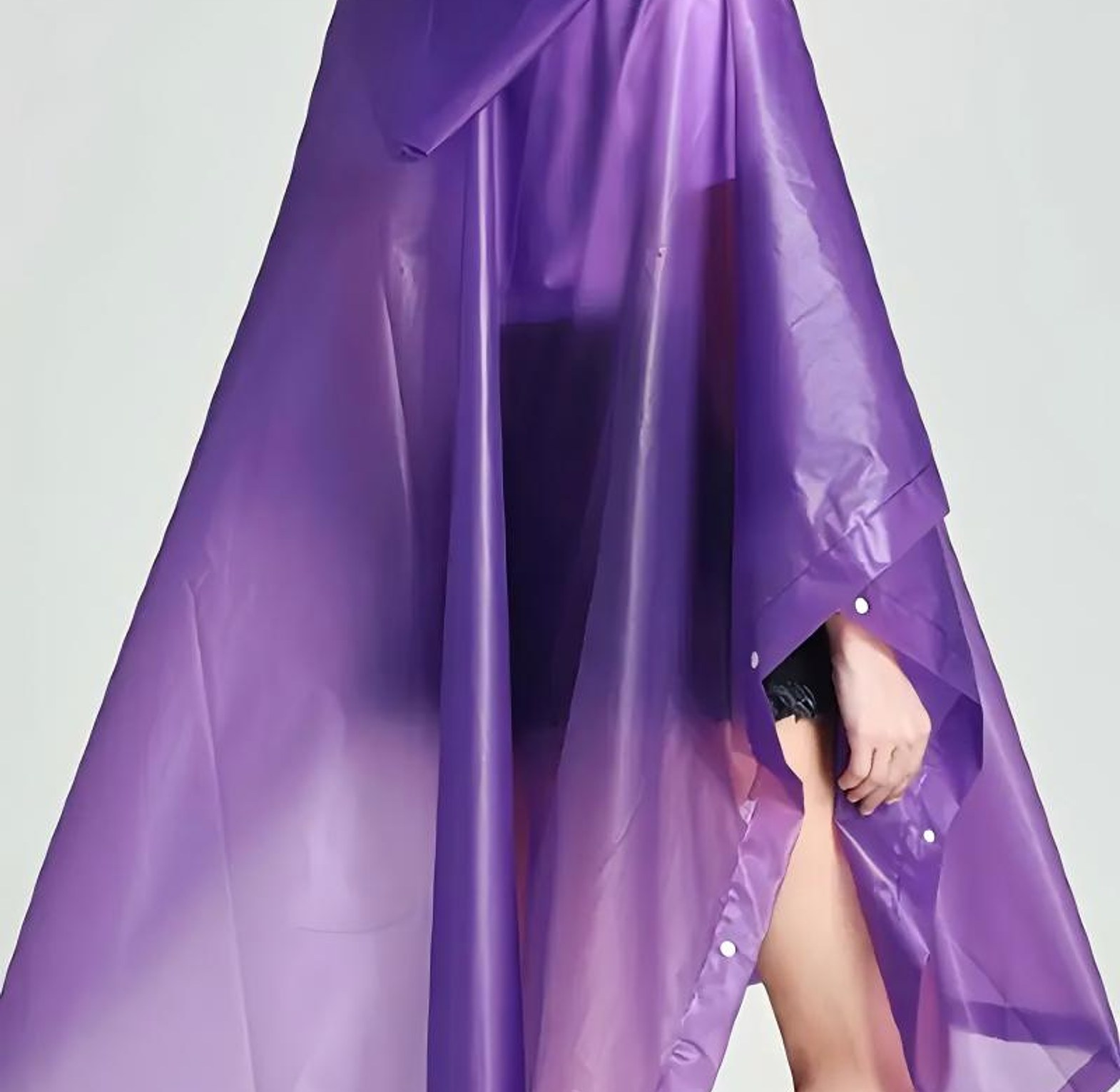 Adults EVA Outdoor Raincoat Hooded Sleeve image
