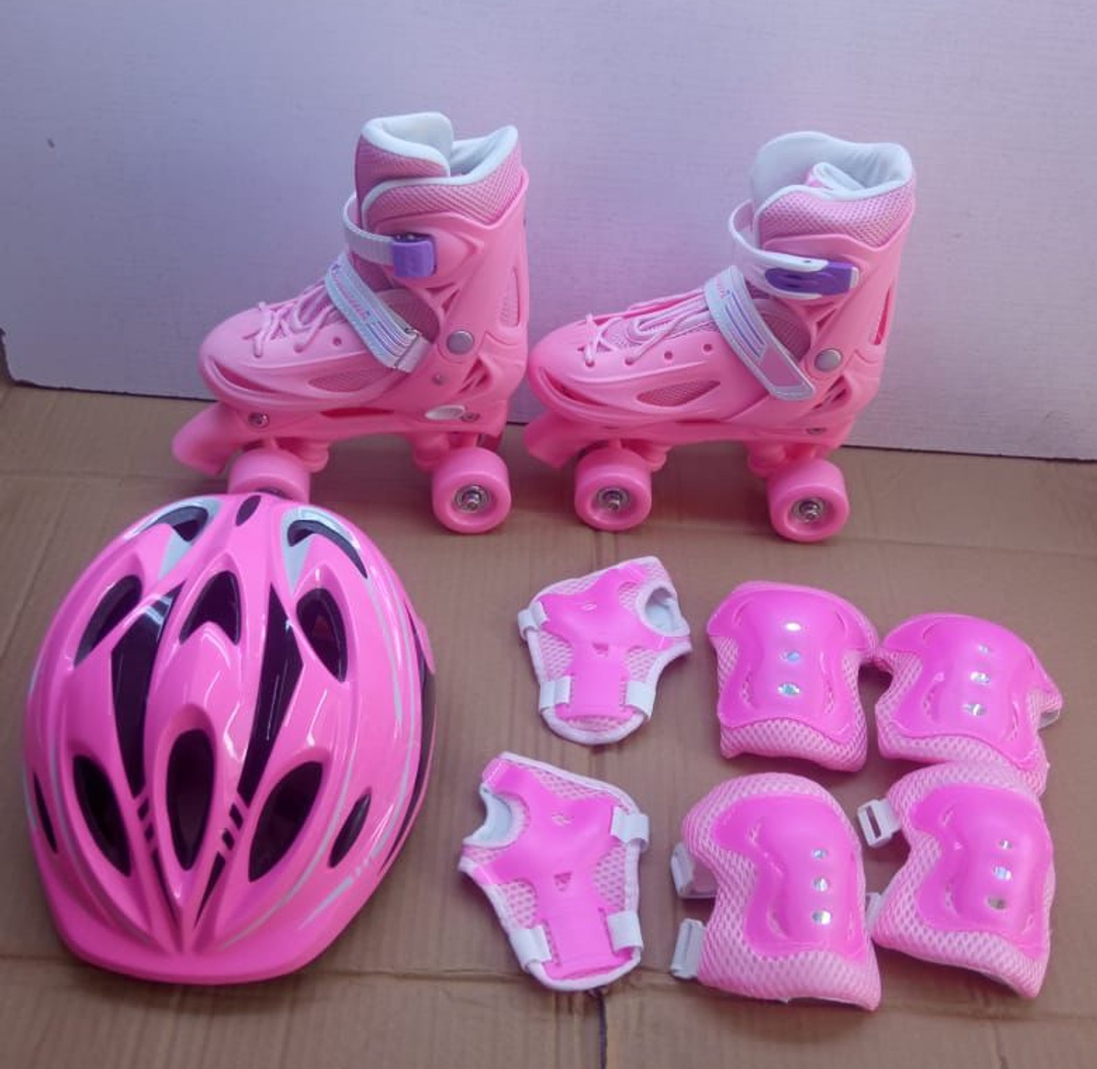 KIDS SKATES. Kids quad Full Set Skate Shoes Adjustable full set Comes With All  Protective Guards  image