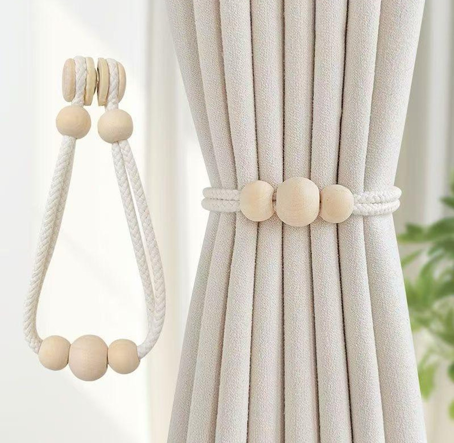 2Pcs Nordic Magnetic Curtain Binding Strap image