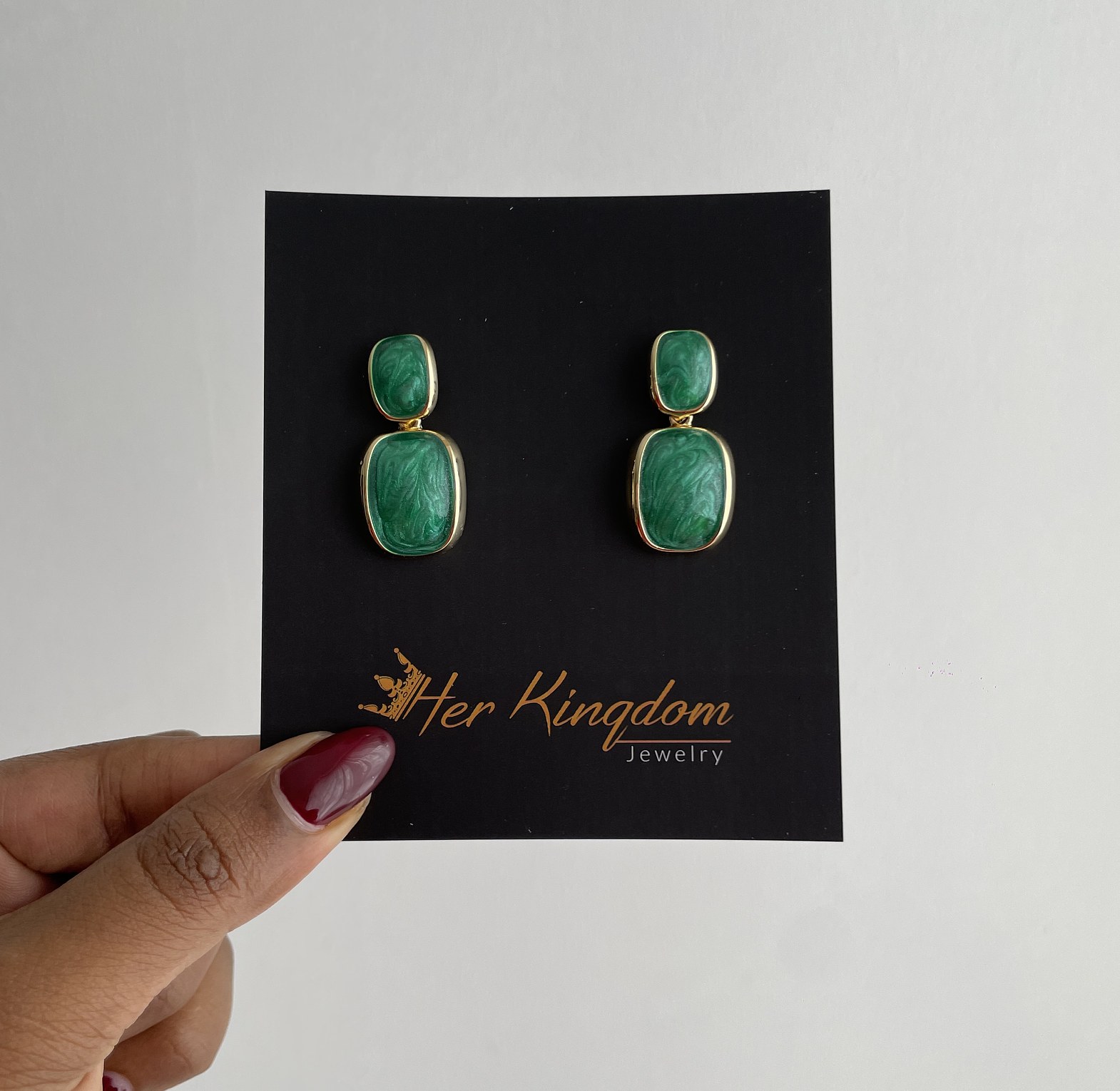 Keenan Earrings (Green) image