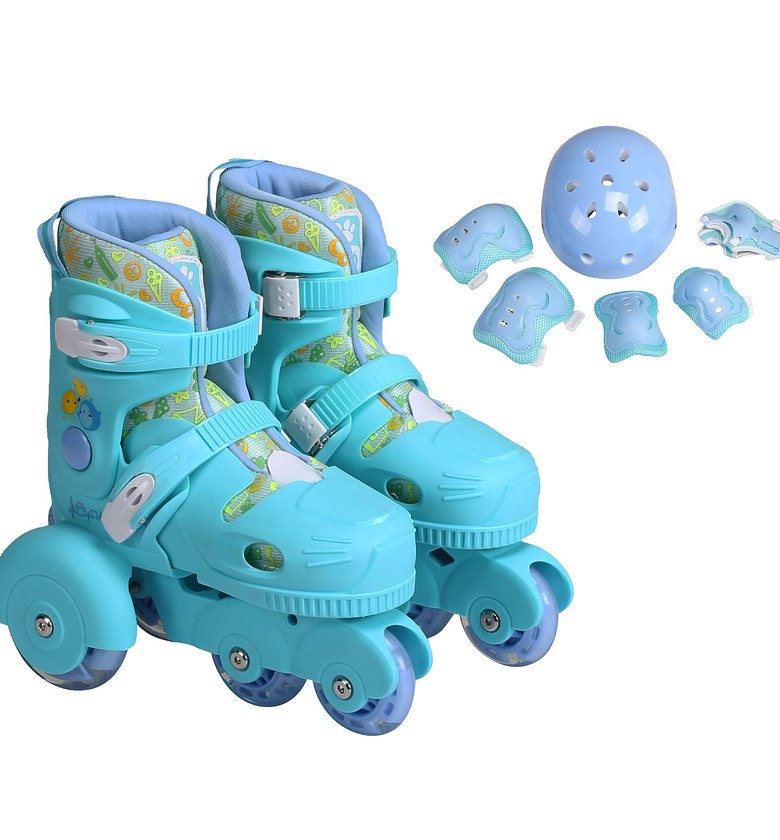 📍Kids Trainers set(skate +hard helmet +guards)  image