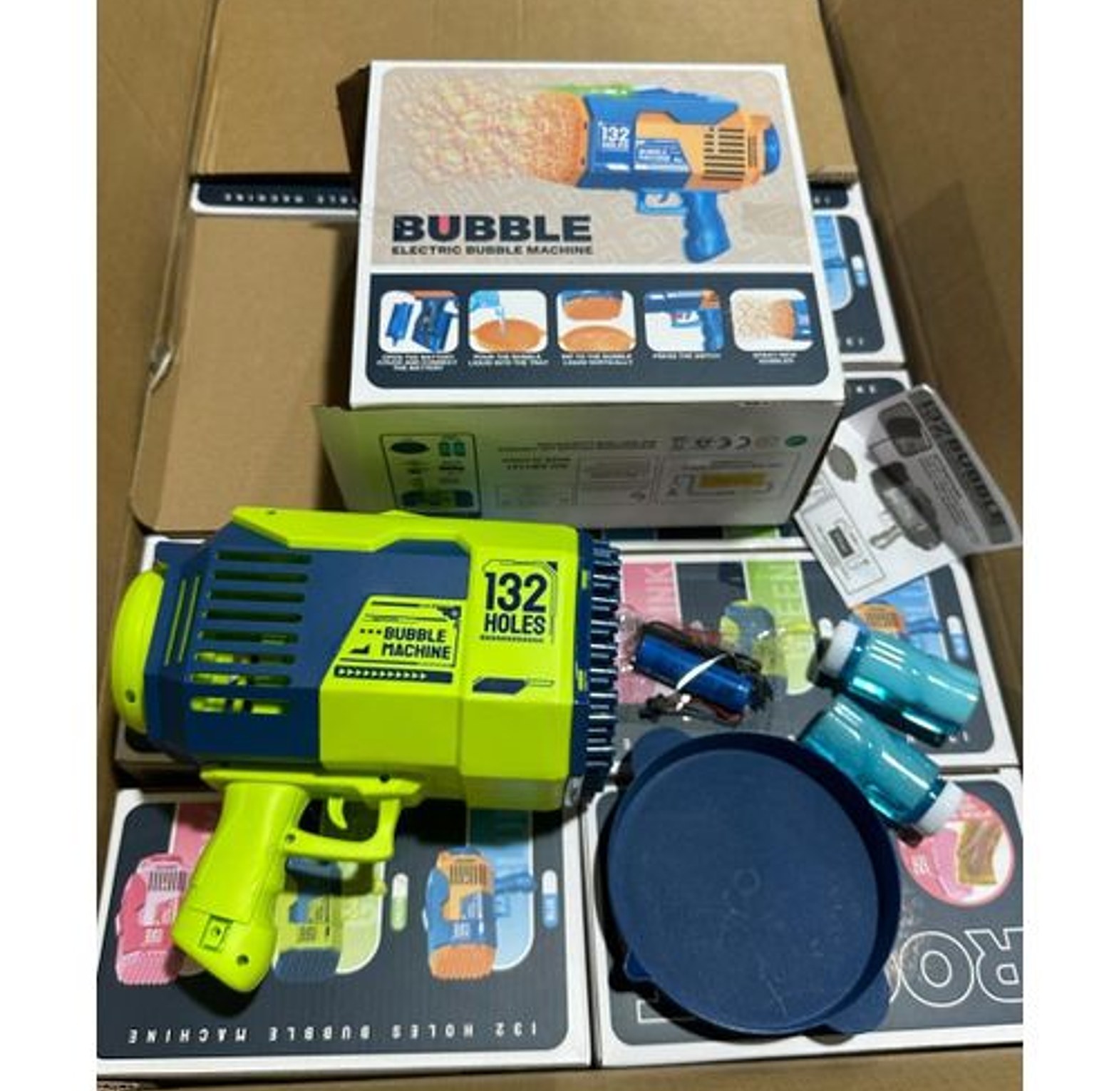 132* Holes Rechargeable Bubble Gun.  image