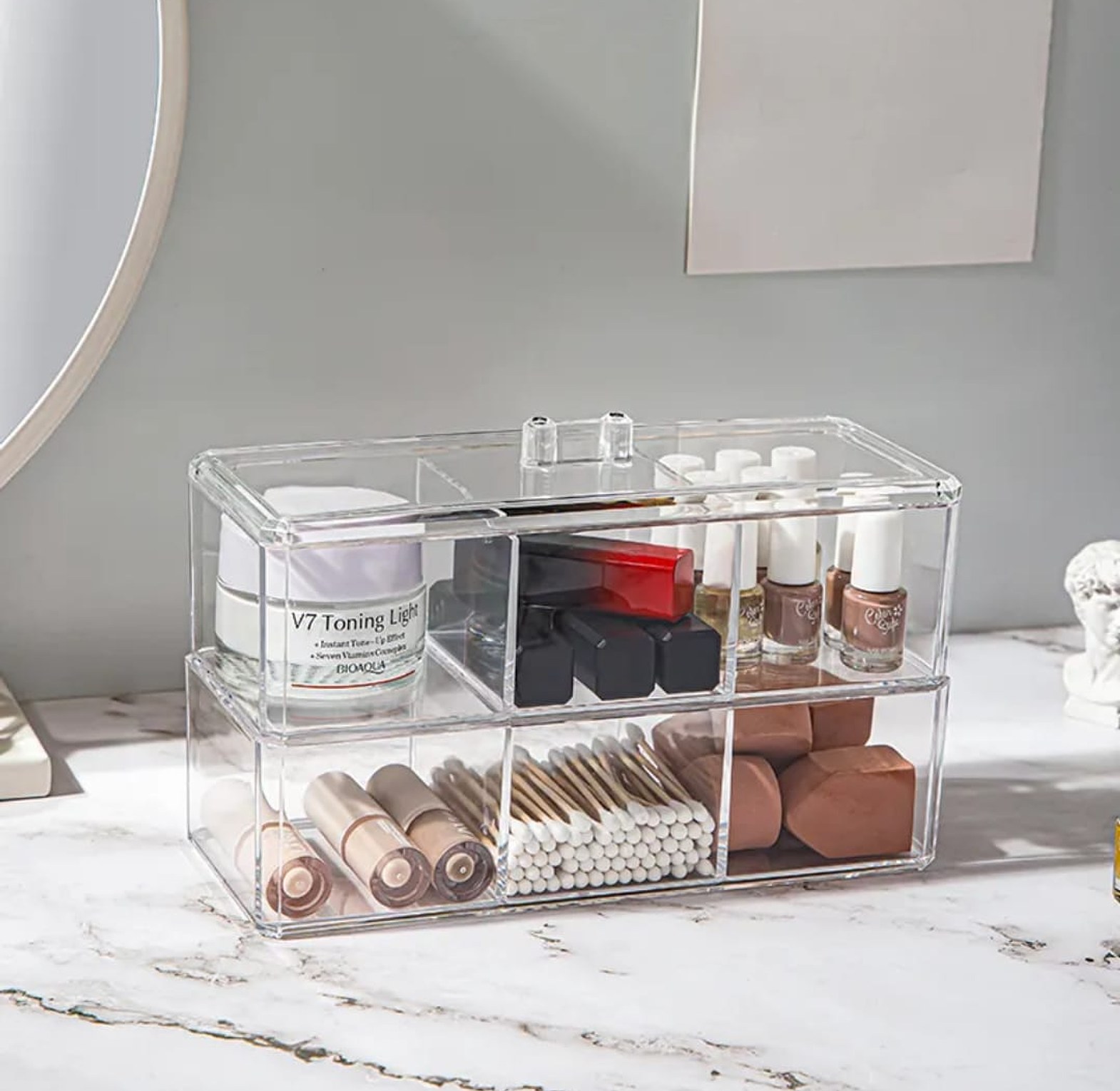Transparent Cosmetic Storage Box  image