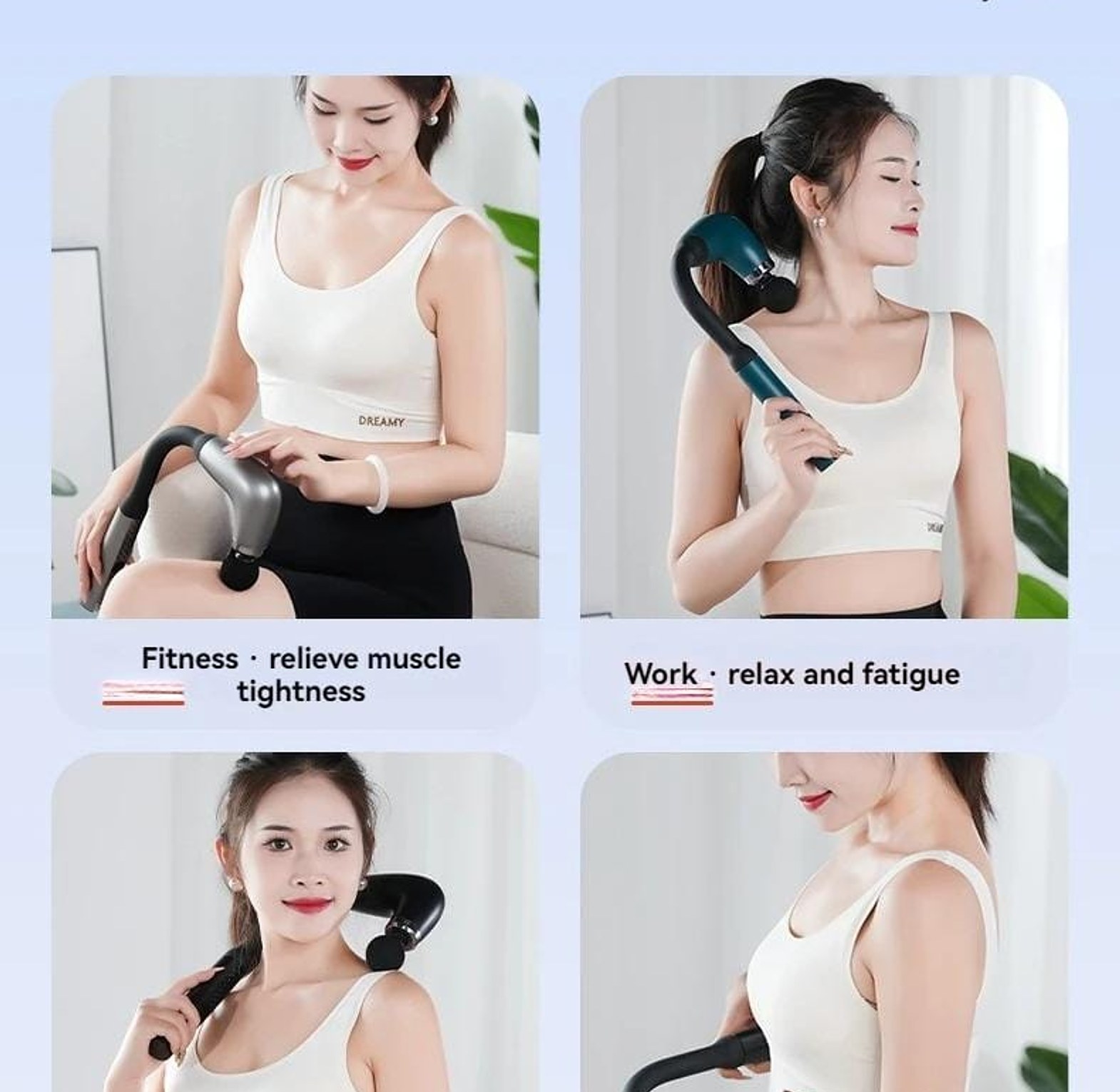 Fascial gun massager  Handle and Elbow 3 Modes and 6 Gears Adjust Muscle Relaxation and Massage Percussion Hammer for Athletes image