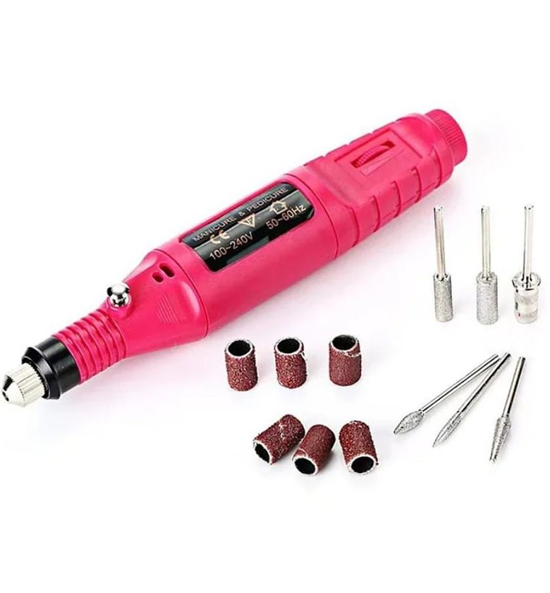 Electric Nail File and Drill Machine With 5 Drill Bits Set image