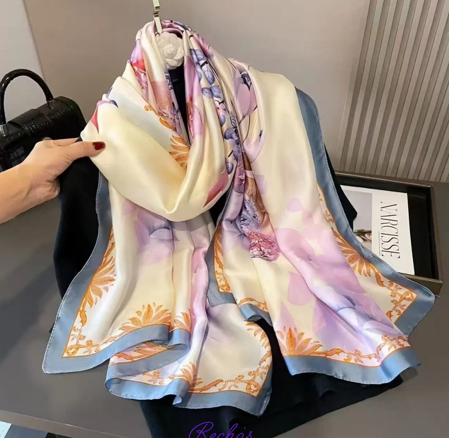Silk long scarves image