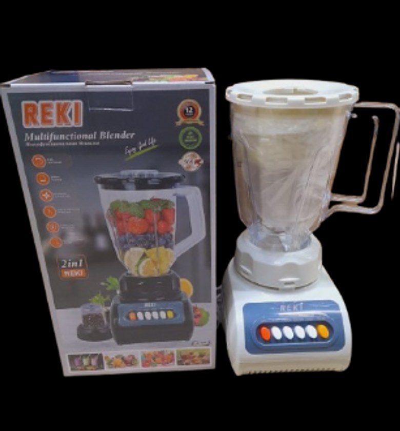 REKI Electric Blender With A 2 Nil Capacity Comes With A Grinder Attachment image