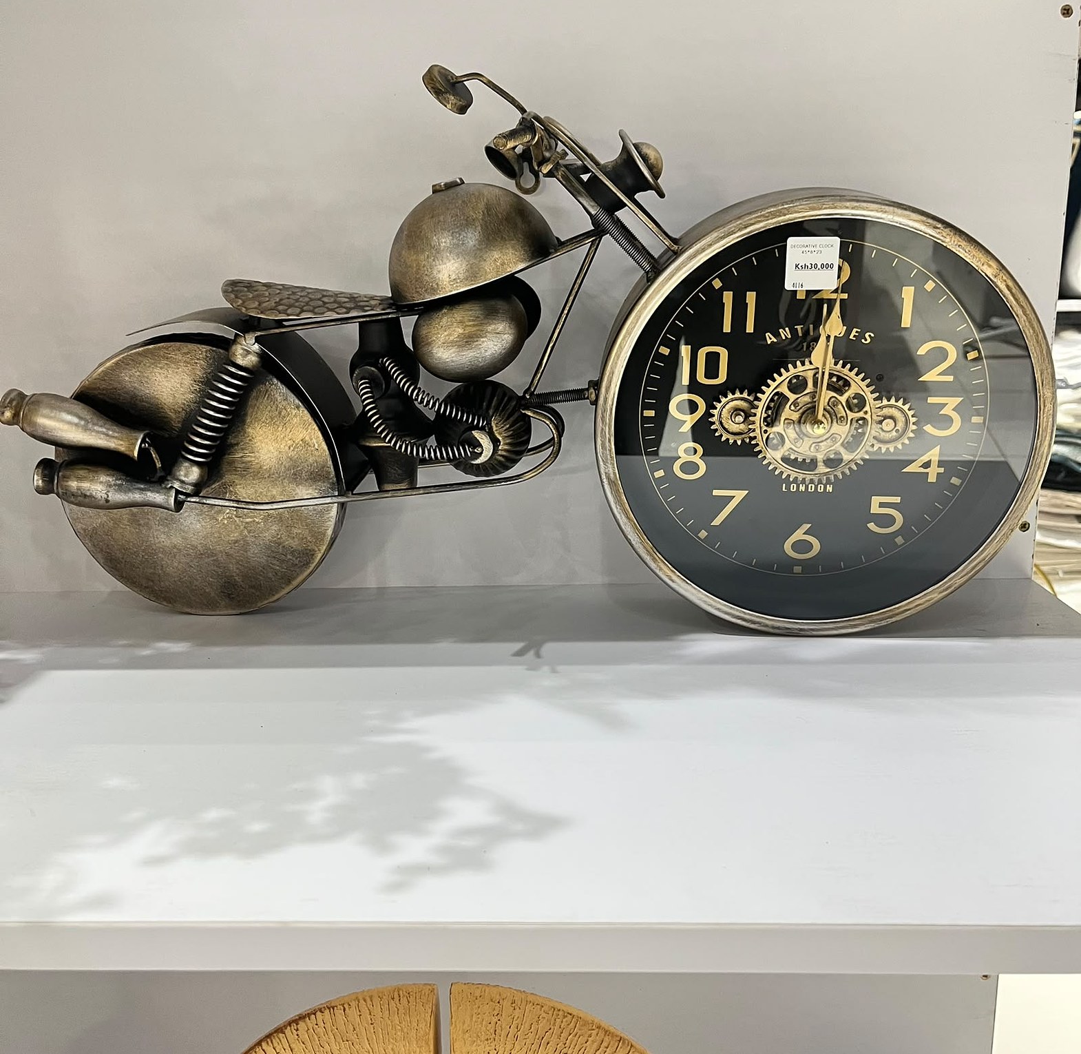 Motorcycle Decorative Clock, 45 × 8 × 23 cm image