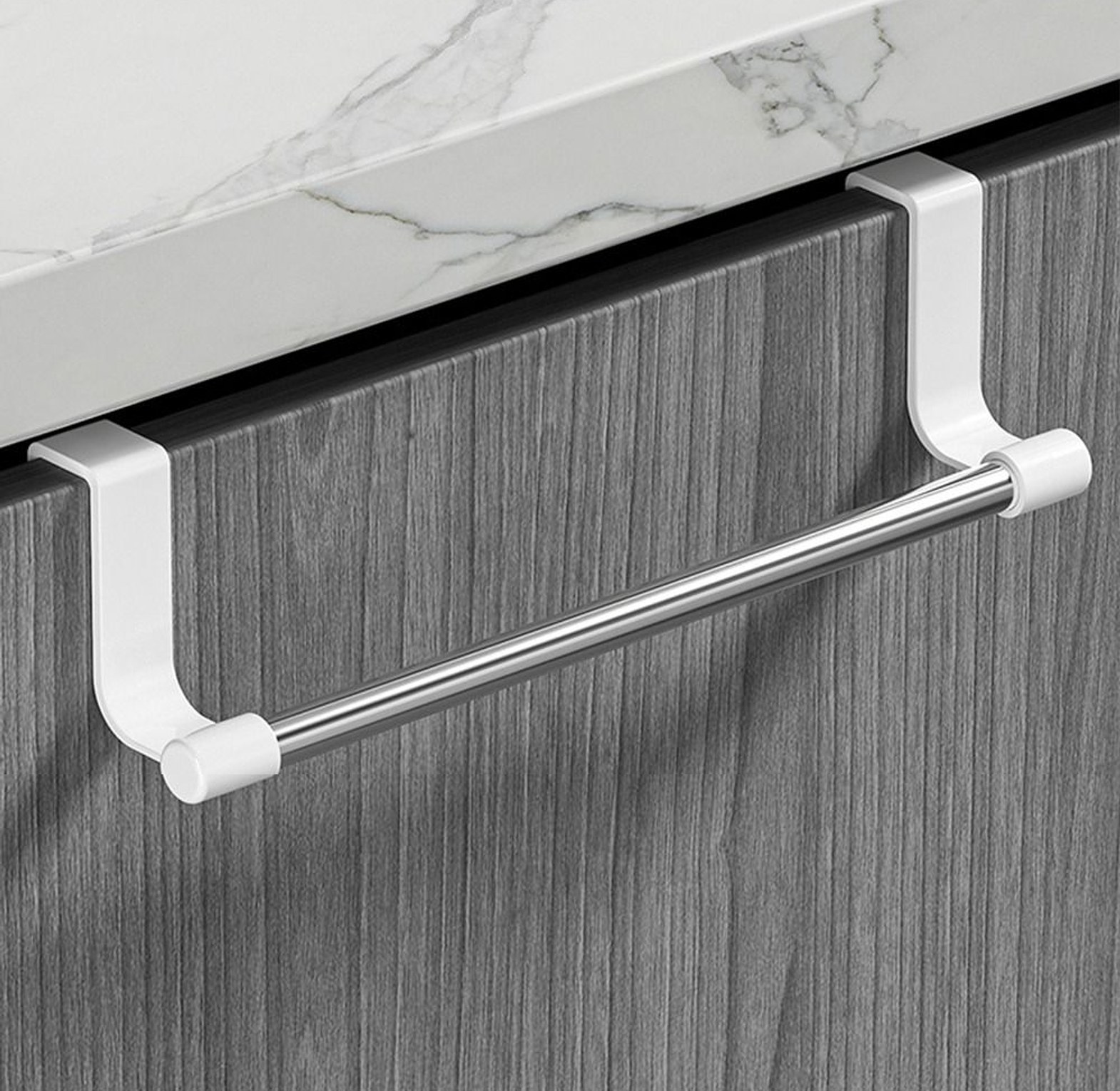 Wall-Mounted Kitchen Cabinet Towel Rack image