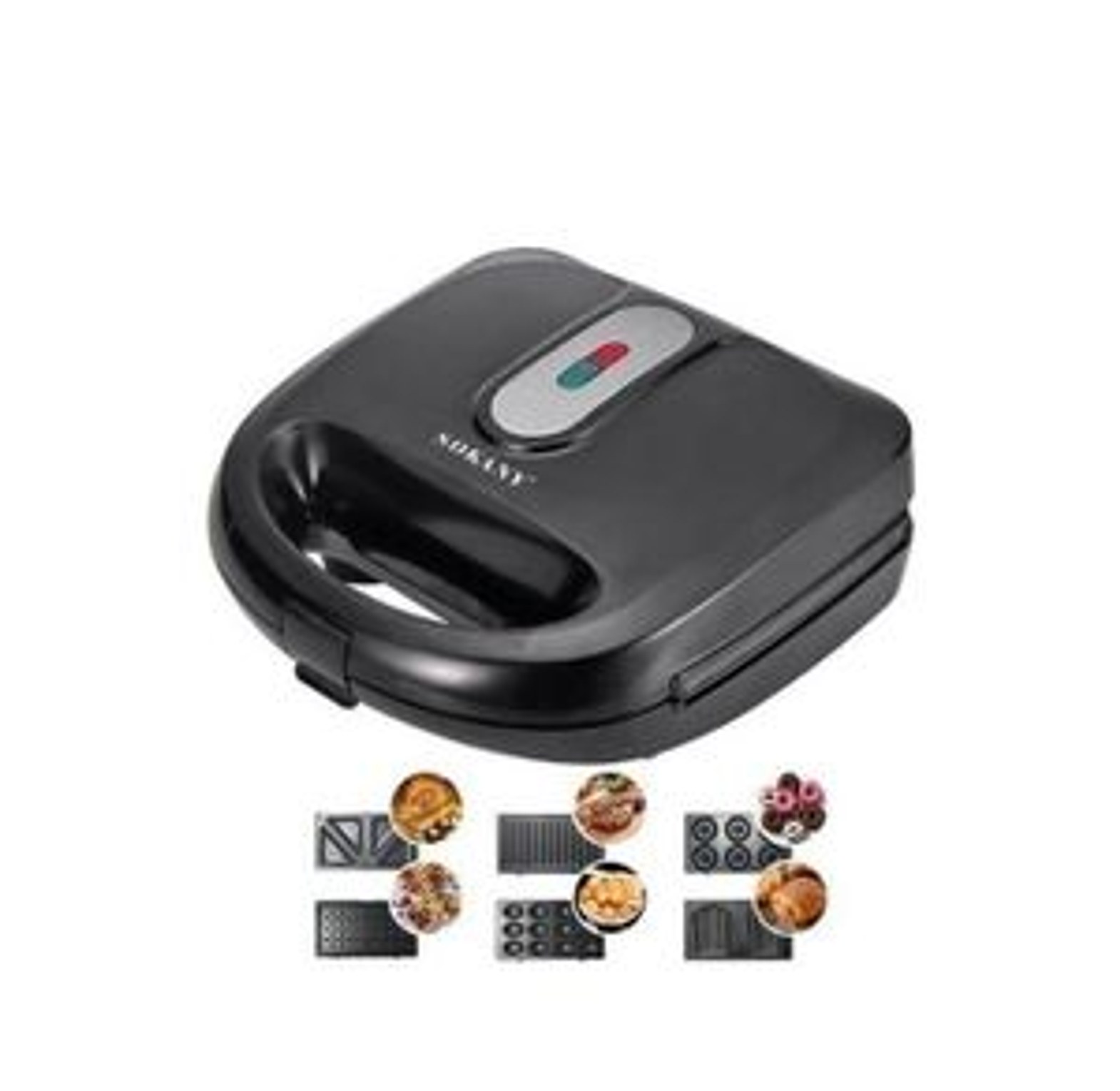 6in 1 Sandwich Maker. Sokany 6-in-1 Multi-Function Sandwich Maker – Grill, Waffle & Toaster image