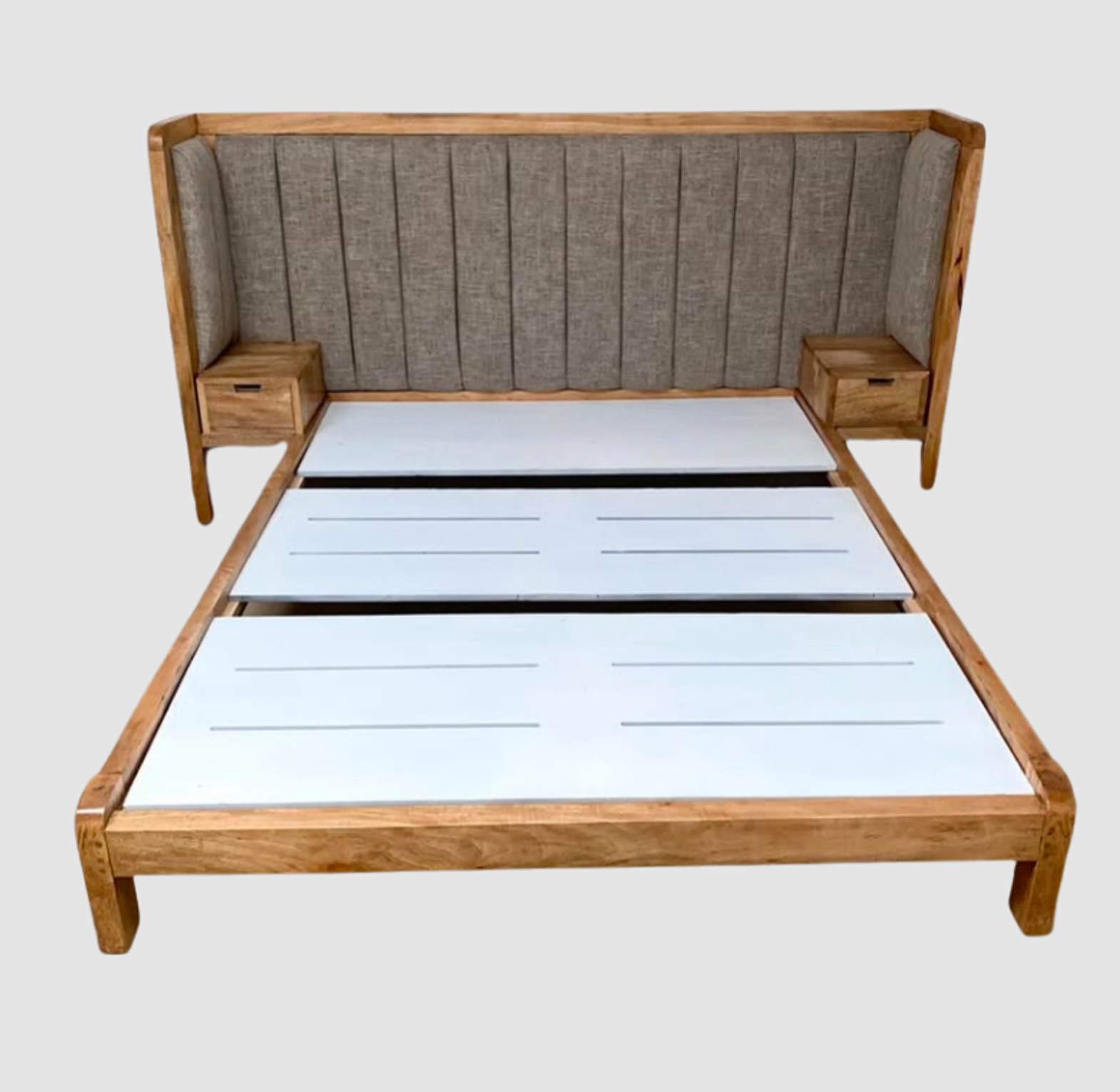 Modern Bed with Attached Tables image