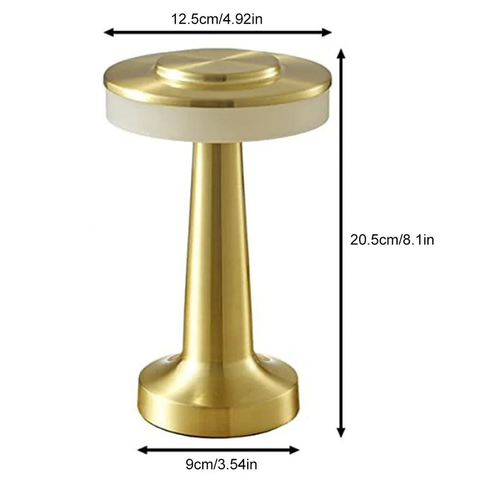 Rechargeable Cordless LED Table Lamp Touch Sensor Luxury Bedside Desk Light for Home and Restaurant Decor image