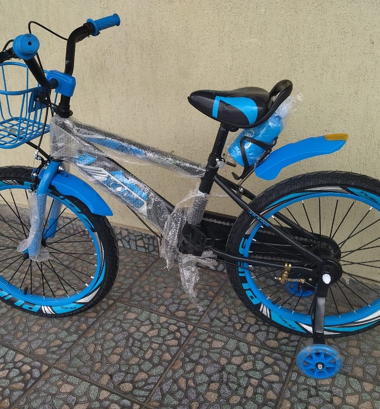 SIZE 16 KIDS ADJUSTABLE BICYCLE CHILDREN BICYCLES WITH TWO BALANCING WHEELS,A HEAVY DUTY image