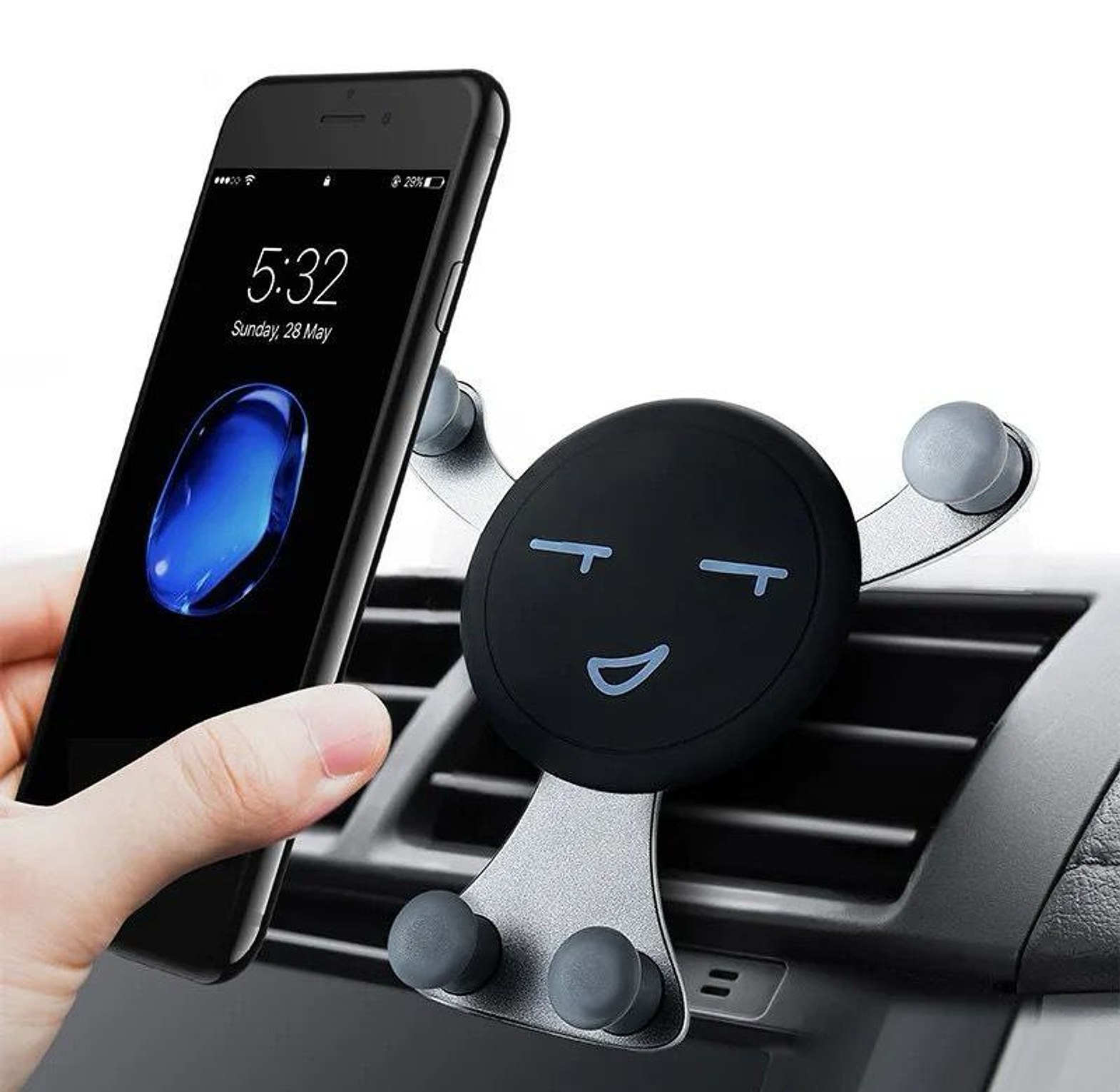 Universal Car Phone Holder Air Vent Mount for Easy GPS Navigation image