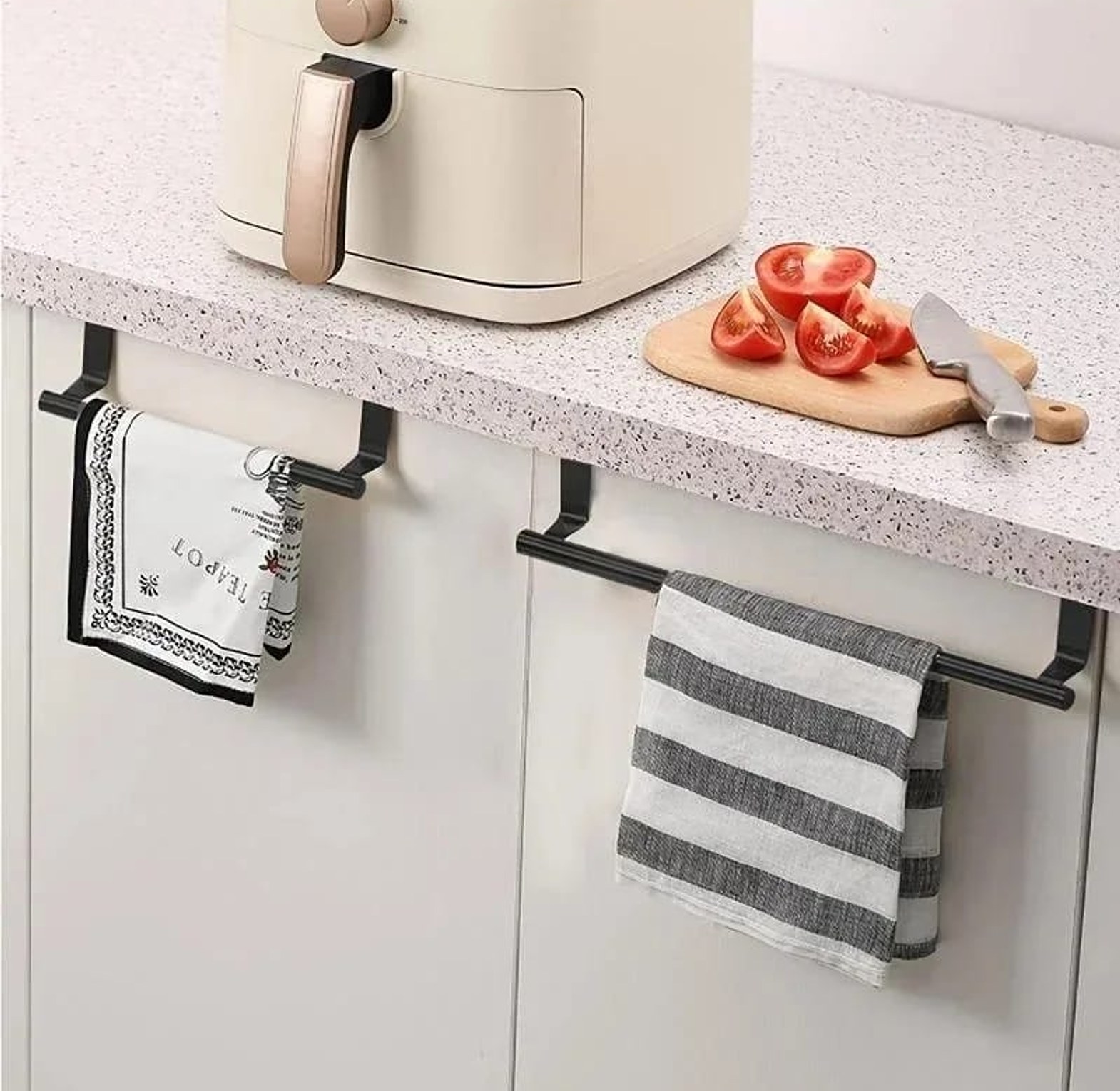 Wall-Mounted Kitchen Cabinet Towel Rack image