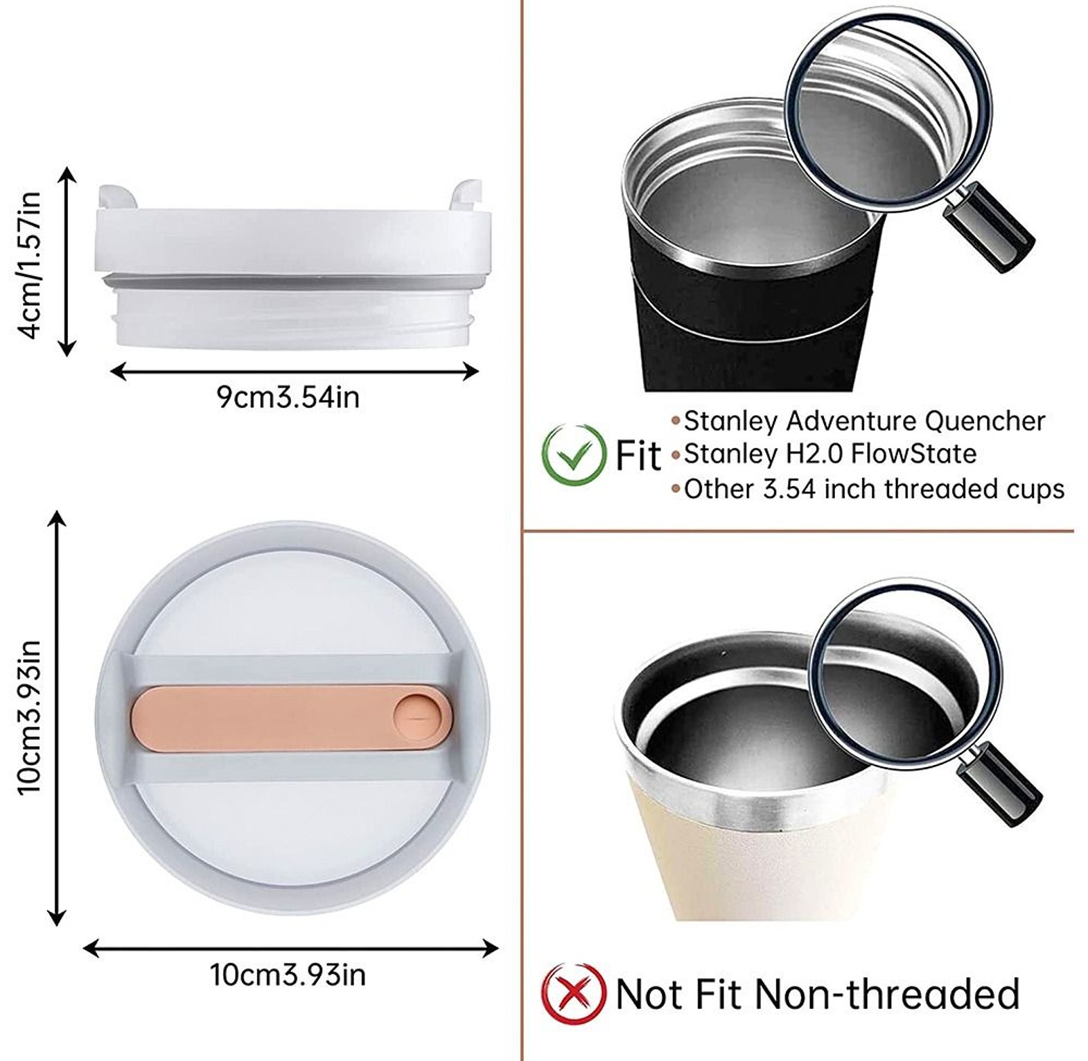 40oz Thermal Tumbler Flip Cap Replacement image