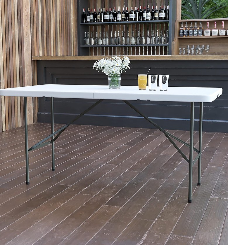  1.2m Foldable Table – Easy Carry, Strong Steel Frame, Perfect for Indoor & Outdoor Use image