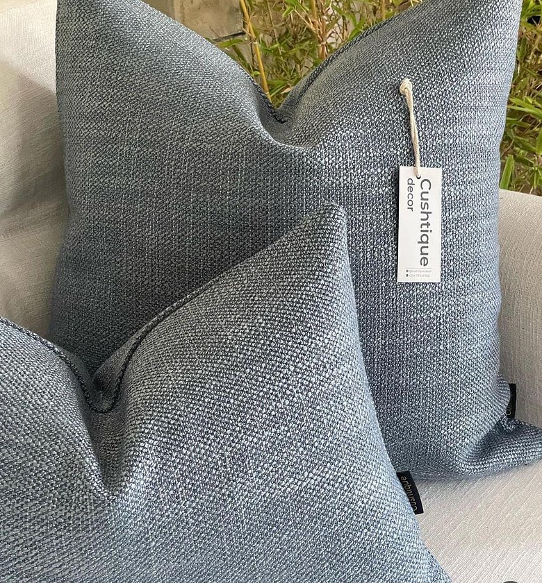 DRENCHED BLUE CUSHION image