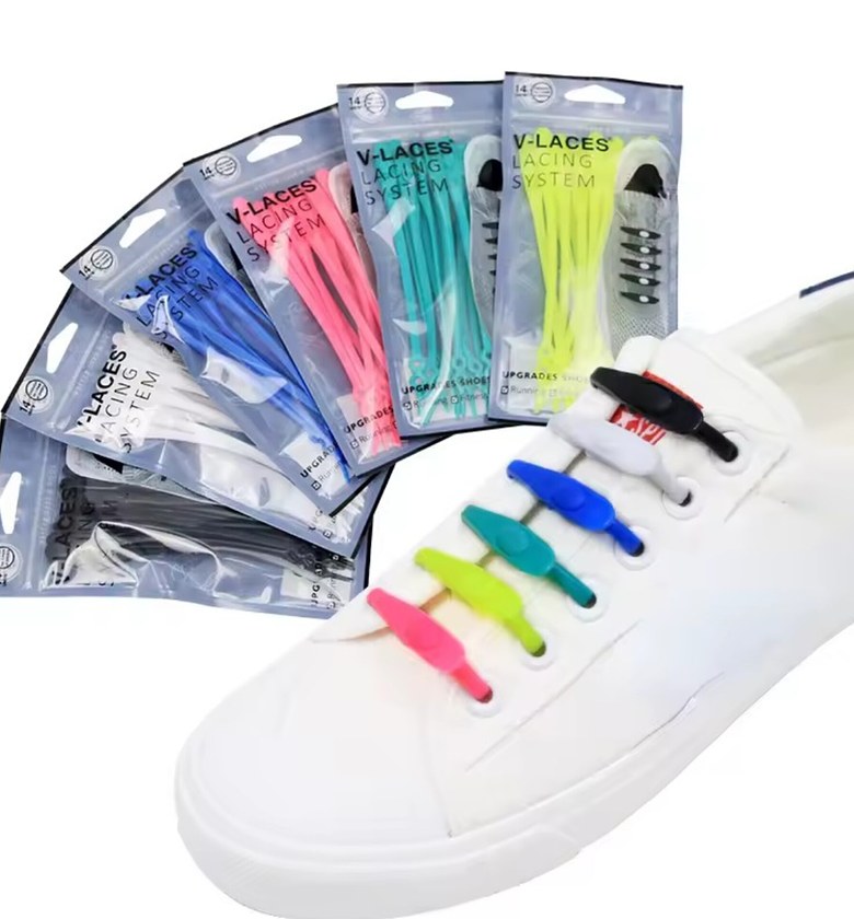12pcs Silicone Shoe Laces, Elastic Shoelaces image