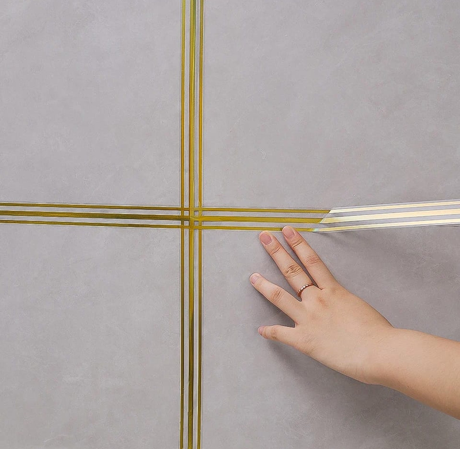 Ceramic Tile Gap Gold Tape  image