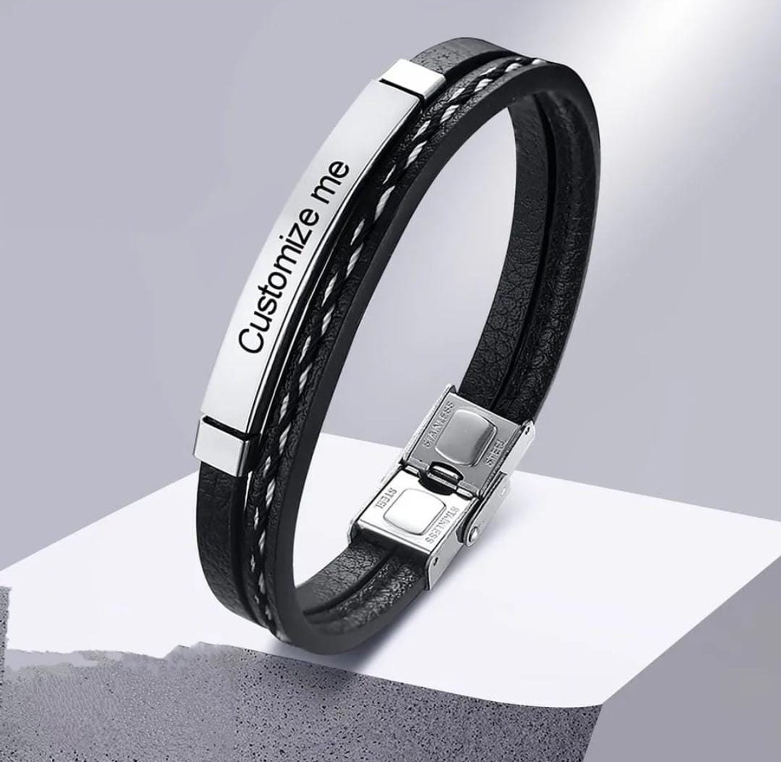 Silicone/ Stainless steel bracelets  image