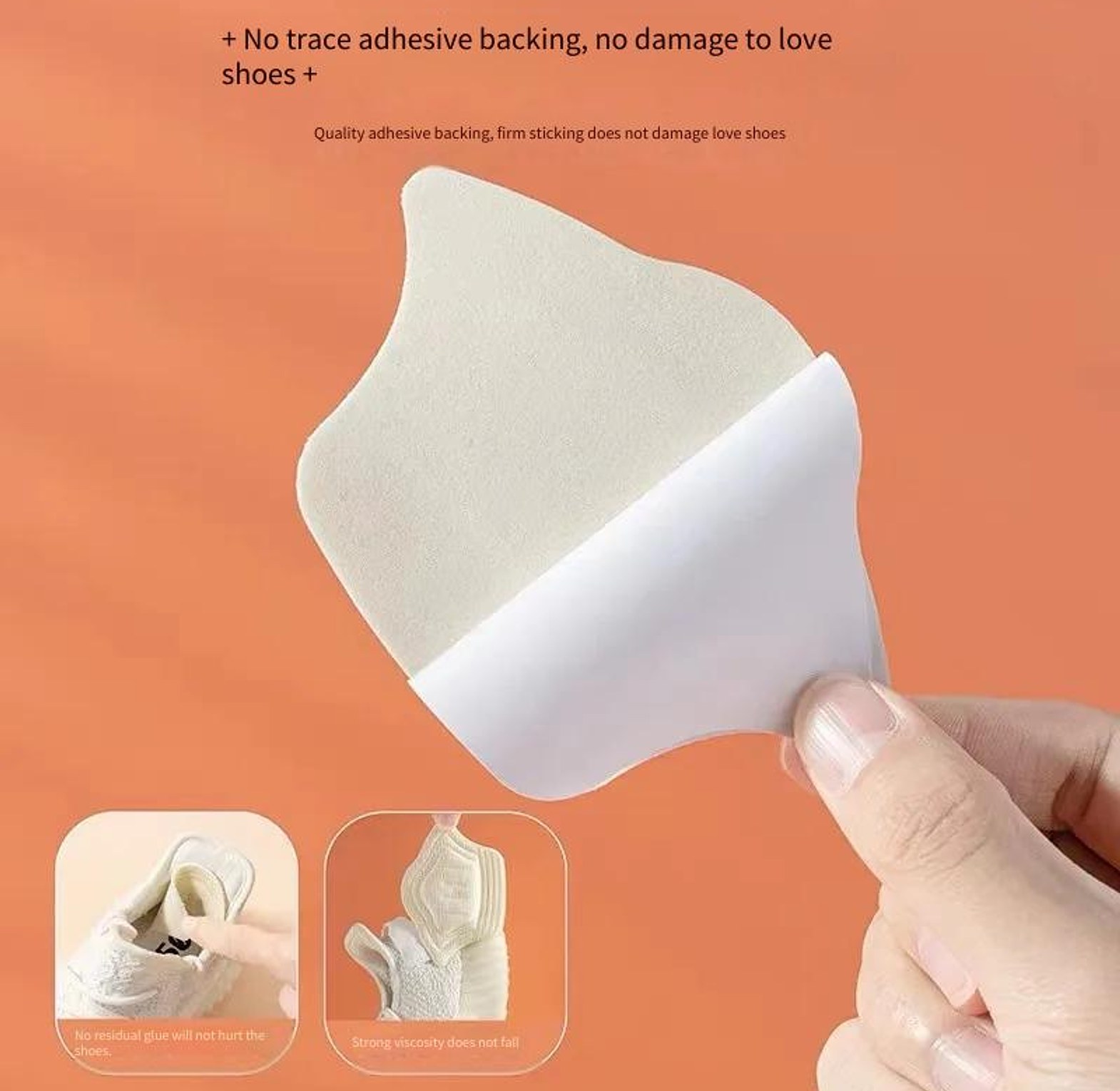 Adjustable Heel Grips Shoe Size Reducer and Anti Blister Cushion Pads for Loose Footwear image