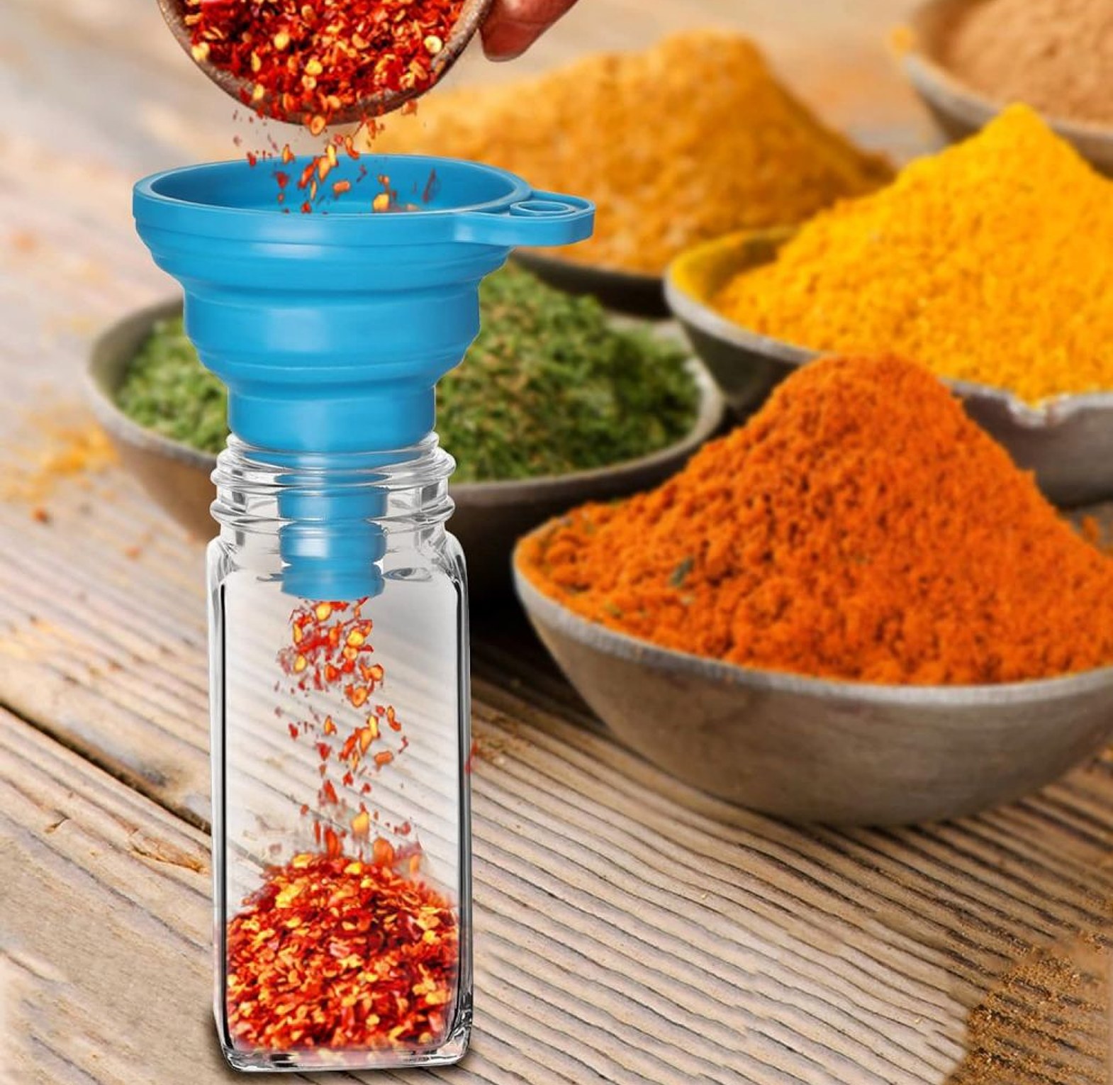 29pcs set glass storage spice jars with bamboo lid image