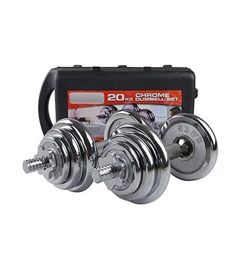 DUMBELL. 20KG GYM ADJUSTABLE DUMBELL WEIGHT LIFTING SET FOR BODY FITNESS AND WEIGHT LOSS. image