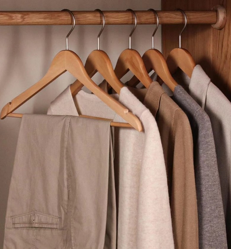 10pcs Wooden Clothes Hangers image