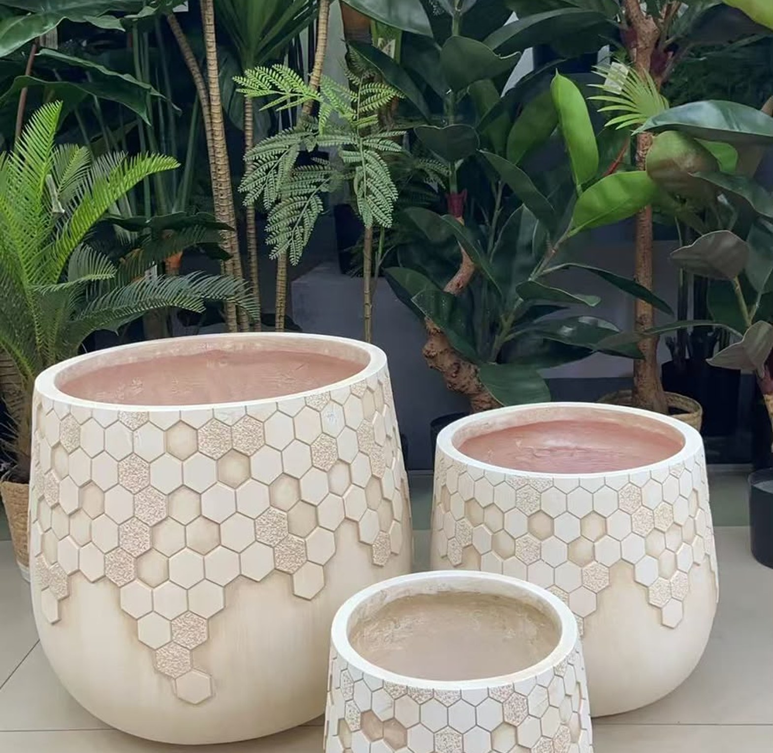 Luxury Ribbed Concrete Planters image