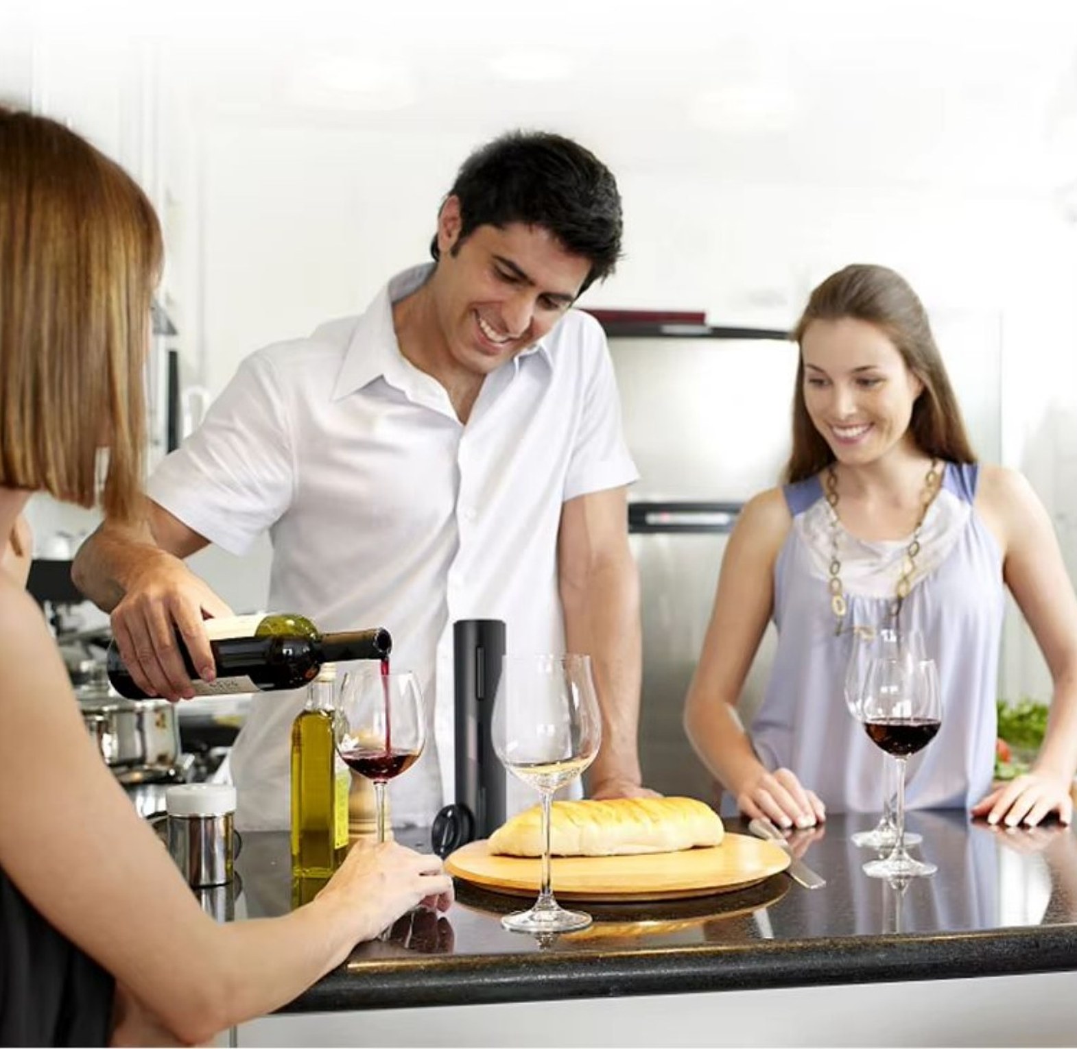 Electric Wine Opener Set, Battery Operated Wine Opener image