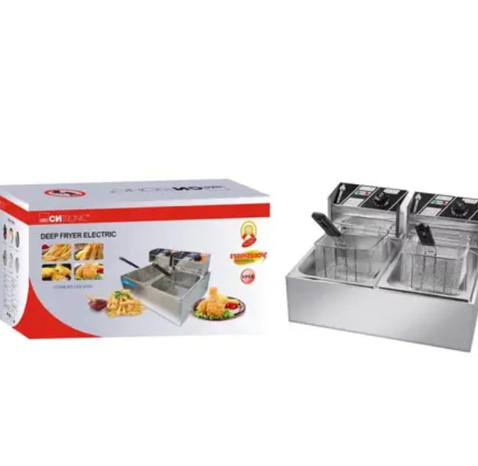 Quality Affordable 12L Double Chicken And Chips Electric Fryer. Highly  Recommended image