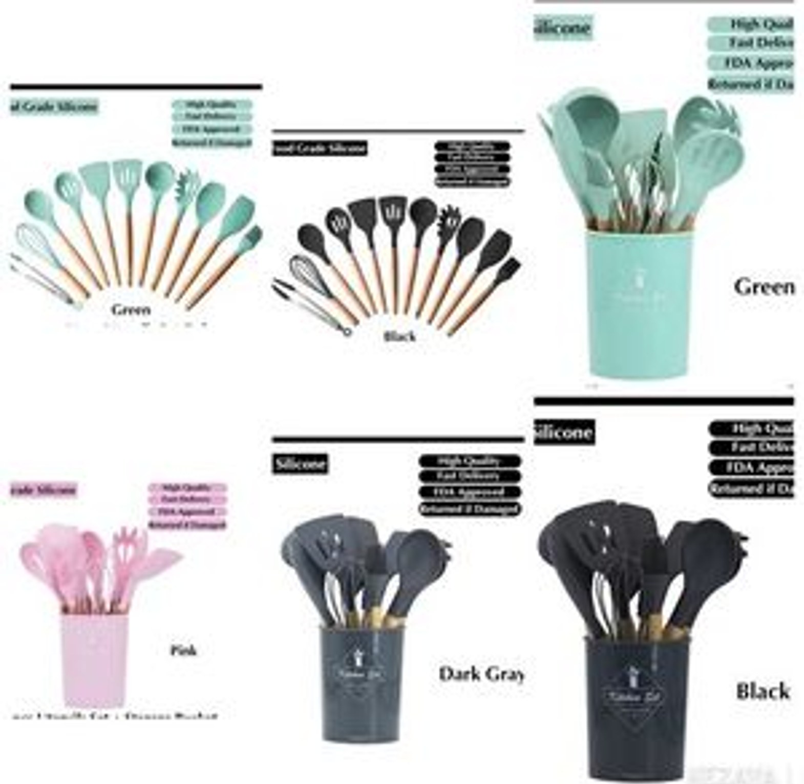 Silicon 12 PCS SPOON SET image
