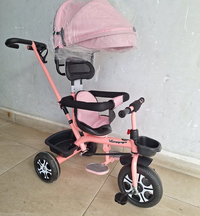 Convertible Kids Tricycle with Canopy and Push Handle image