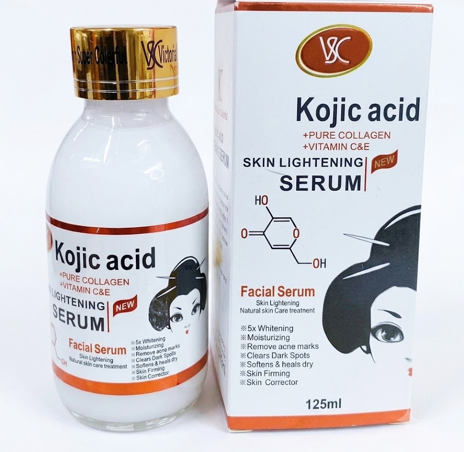 Victoria Super Colorful Kojic Acid Skin Lightening Facial Serum image