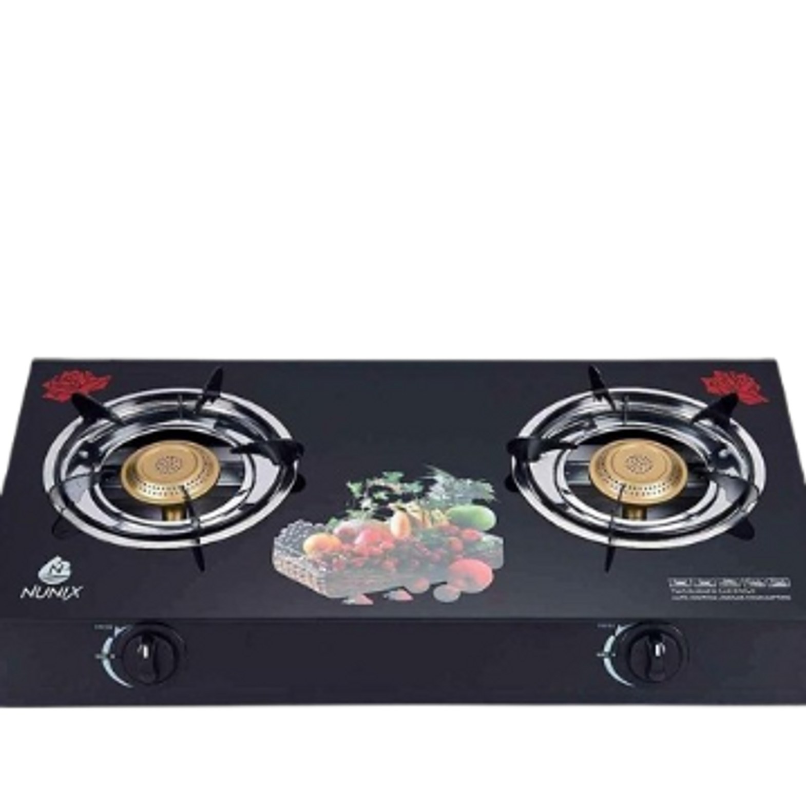 Nunix Auto Ignition Glass Top 2 Burner Gas Cooker image