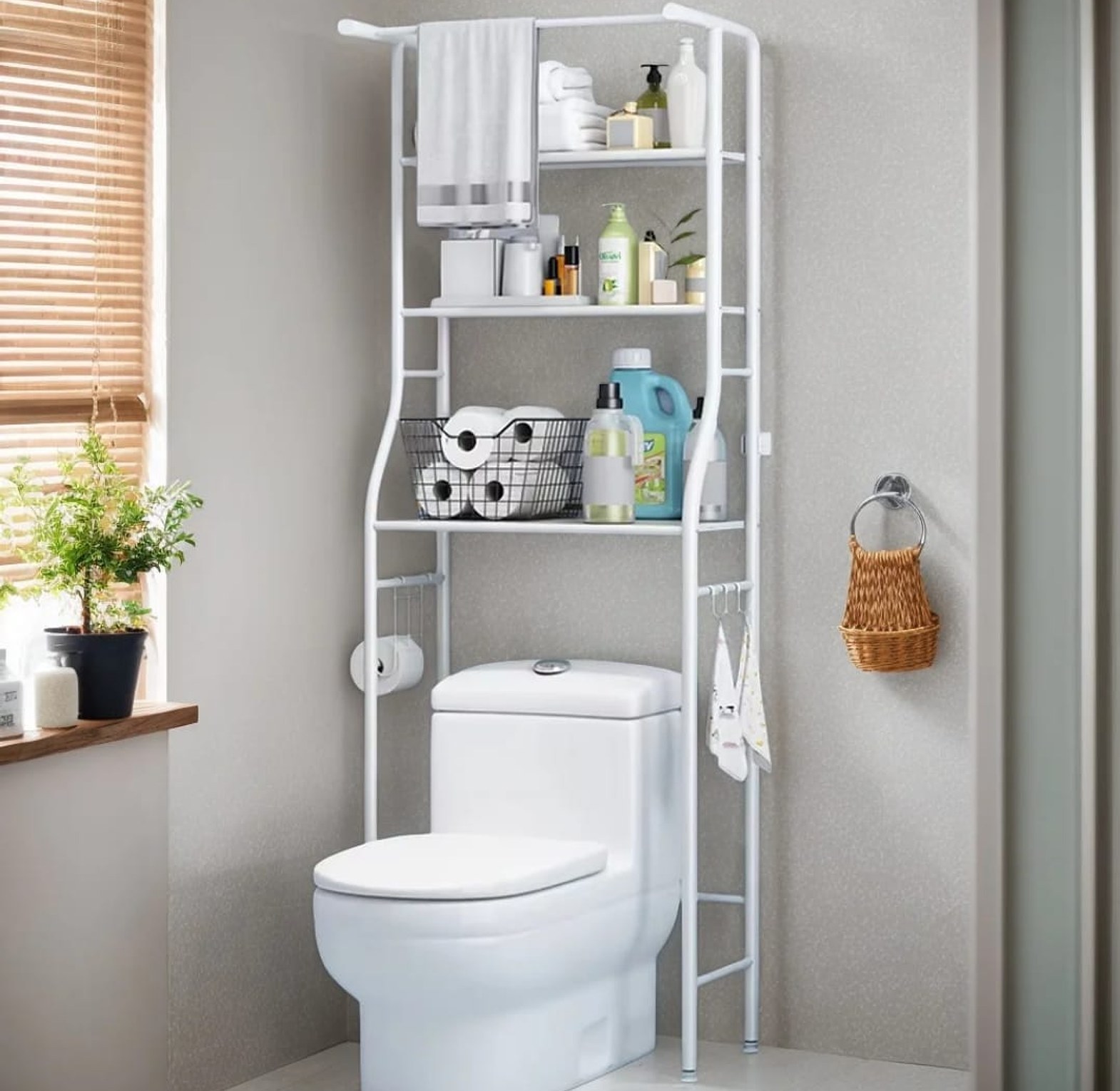 Over-The-Toilet Storage Organizer Rack image