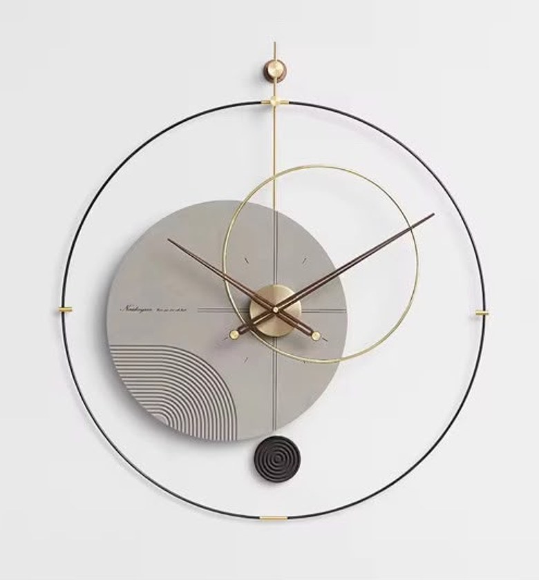 Abstract Luxury Wall Clock (Grey image