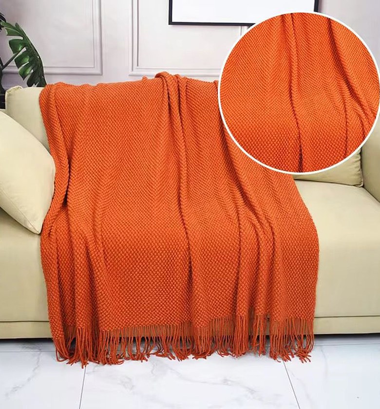 Lightweight Knitted Throw Blanket image
