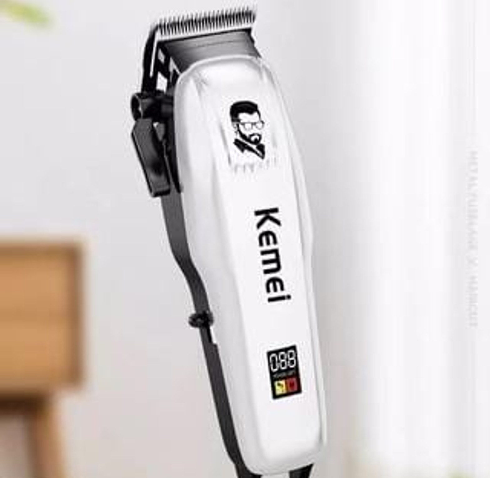 Electric Shaver. Kemei Cordless Rechargeable Electric Adjustable Hair Clipper image