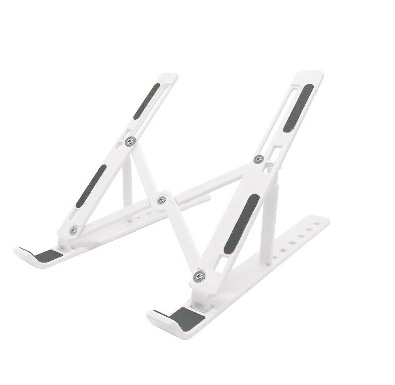 Portable Ergonomic Folding Plastic Laptop Stand - Multi-Angle Adjustable Desktop Holder Non-Slip Cooling Bracket image