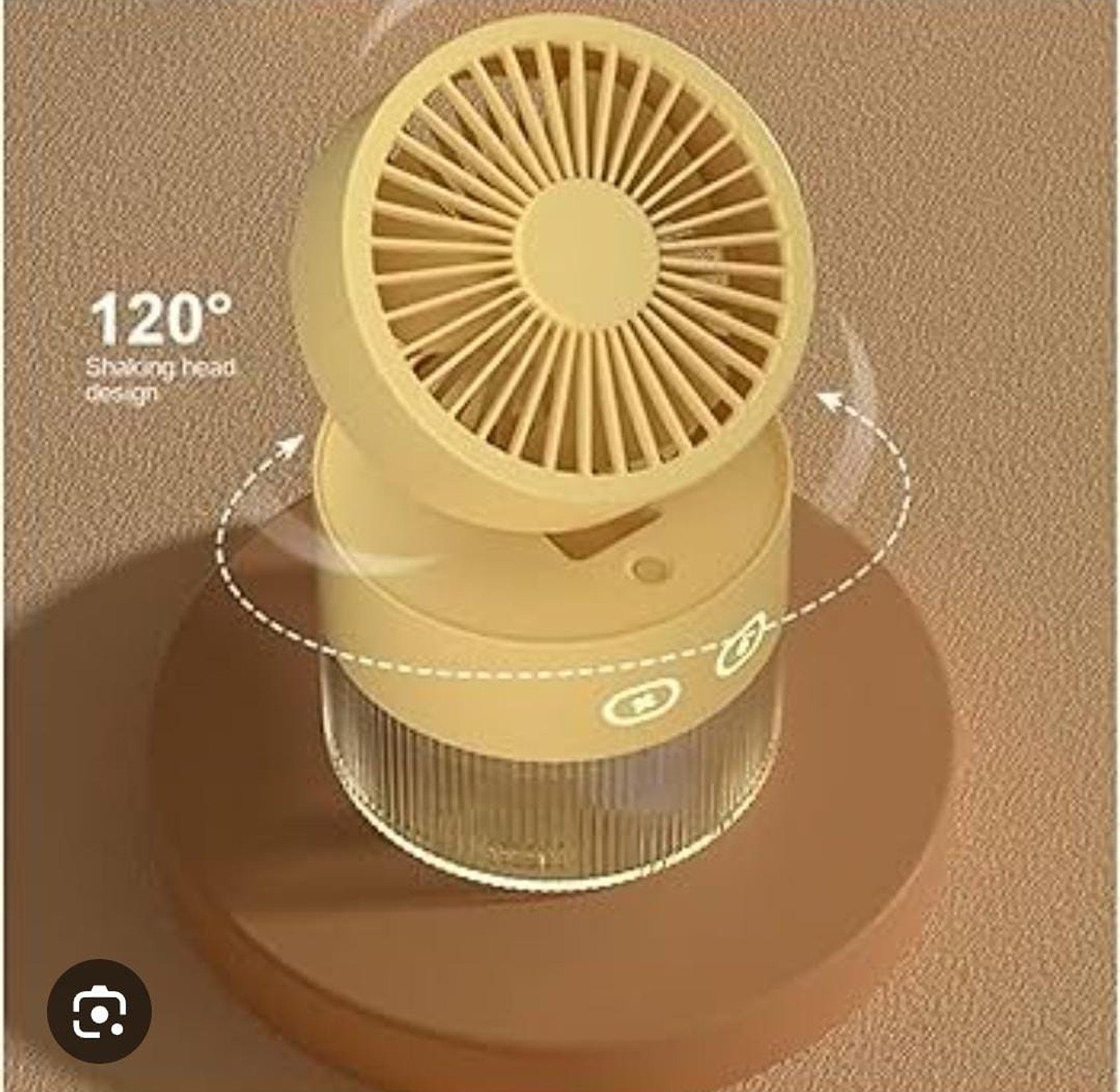 3 Speed Rechargeable Portable Fan With 350ml Humidifier image