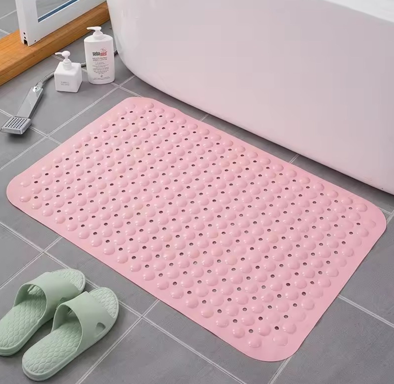 Non Slip Bathroom Mat Anti Slip Shower and Bathtub Safety Mat with Suction Cups (70*40cm) – Durable Bathroom Safety Mats image
