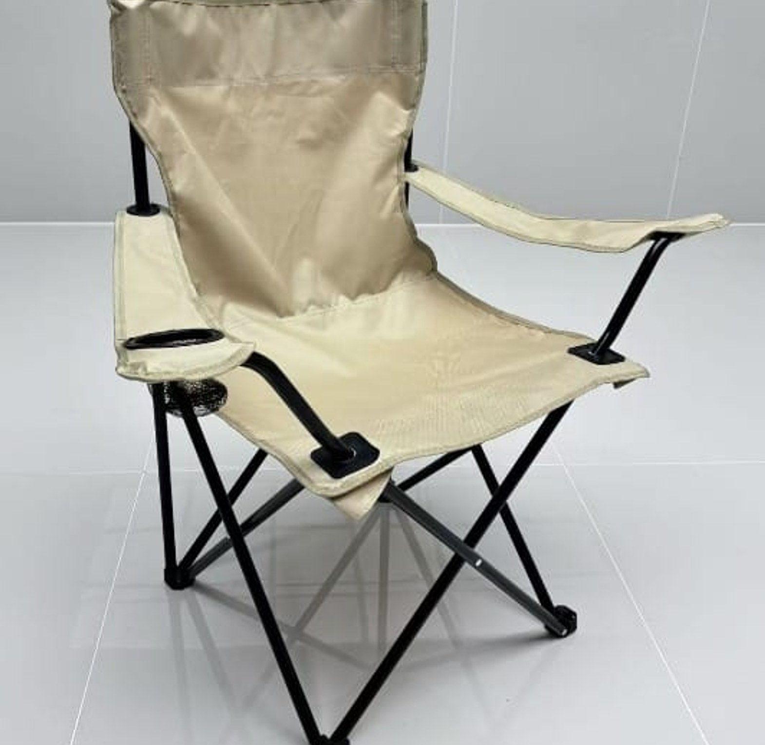 Foldable Camping Chair- Beige image
