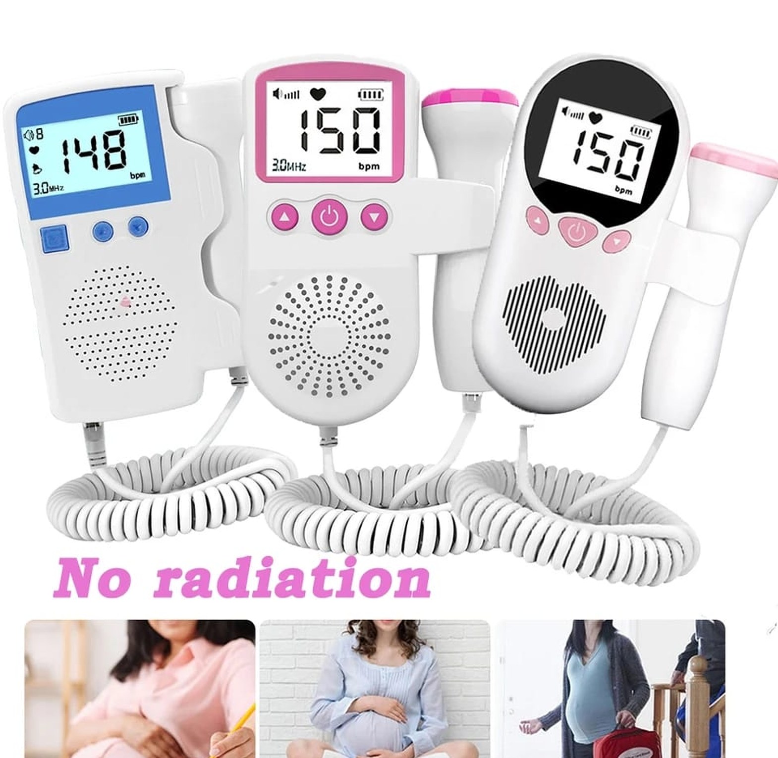 Doppler Fetal Portable Pregnancy Heart Rate Monitor image