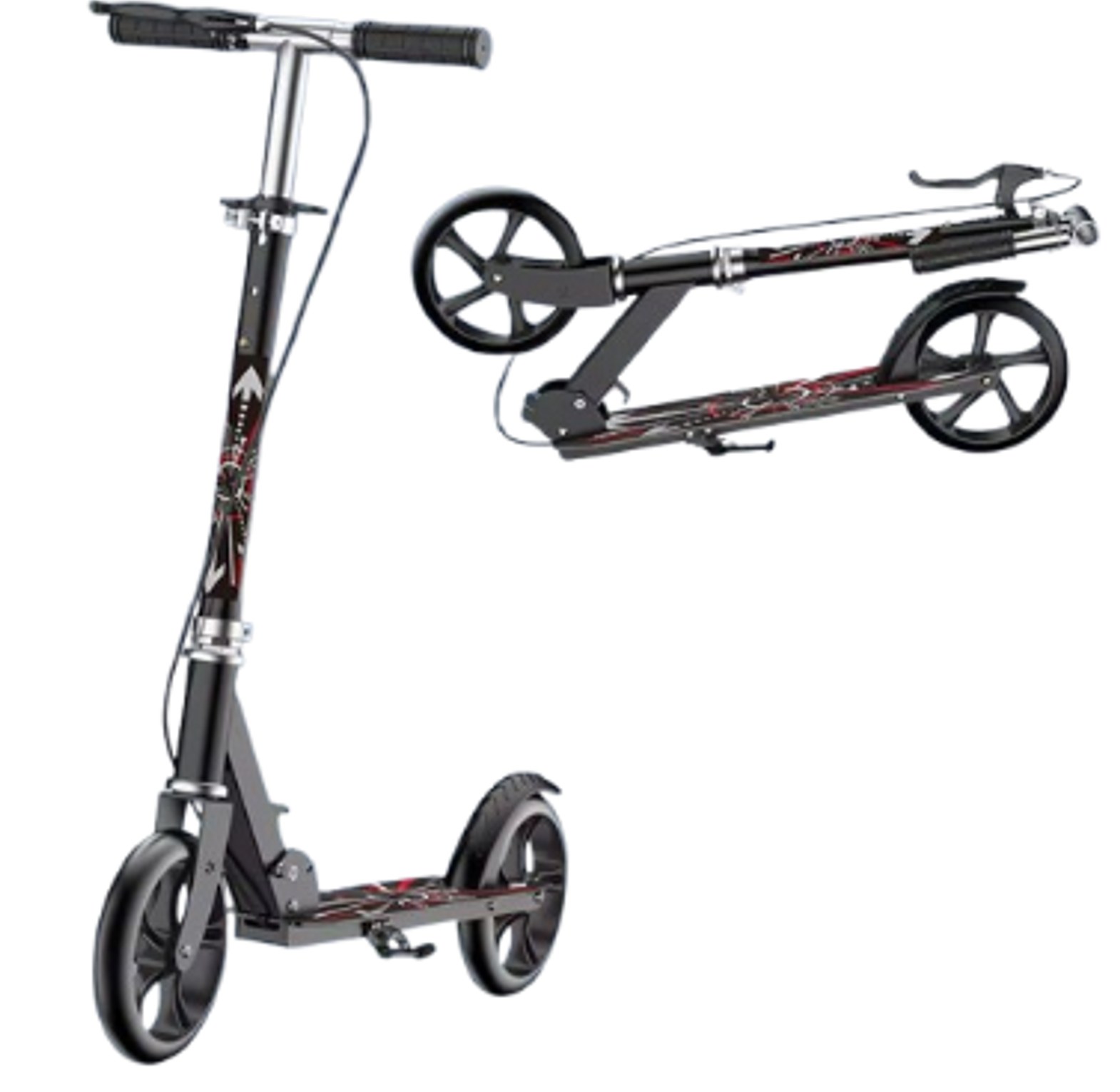 Foldable Adjustable Scooter For 8YRS To Adult Kick Scooter With Hand break image