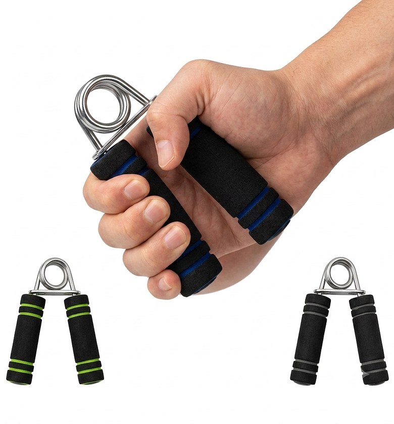 Foam Hand Gripper Wrist & Forearm Strength Trainer Exerciser for Home Gym Workouts  image